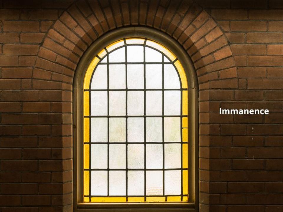 glass window in Ambulatory Walk, Wycliffe College 
