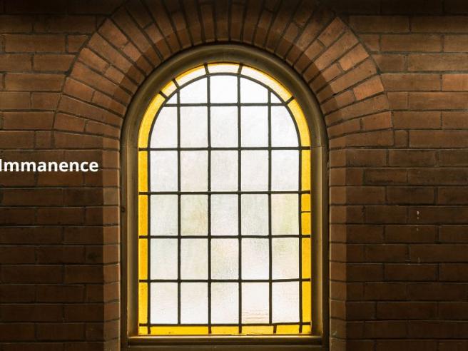 glass window in Ambulatory Walk, Wycliffe College 