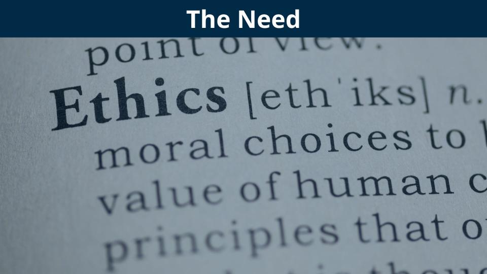 dictionary page with word ethics defined 