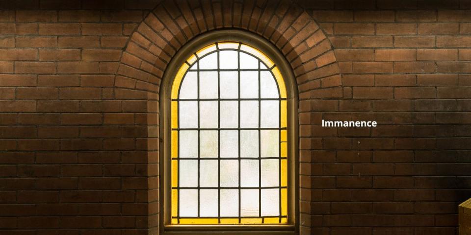 glass window in Ambulatory Walk, Wycliffe College 