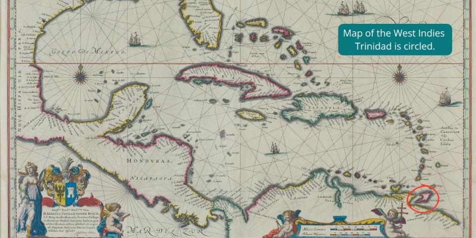 Map of the West Indies 